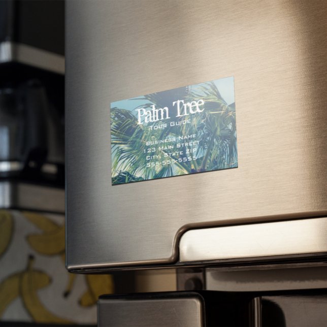 Carte De Visite Magnétique Frances Palm (Create Your Own Palm Tree Photo Business Card Magnets)