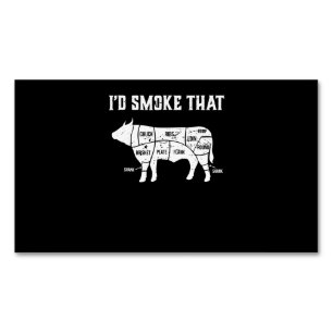 Carte De Visite Magnétique Funny Cow Bbq Pit Maître Cadeau