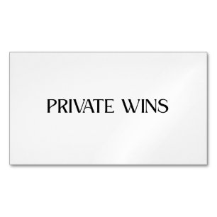 Carte De Visite Magnétique Gains Privés Entreprise Minimaliste