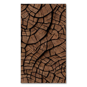 Carte De Visite Magnétique Graphique de texture de bois étonnant Whimsical