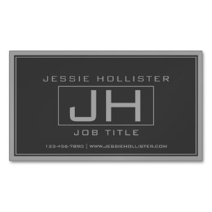 Carte De Visite Magnétique Gray et gris foncé professionnel