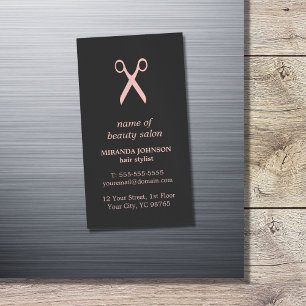 Carte De Visite Magnétique Gris-foncé élégants minimaux pâlissent - le