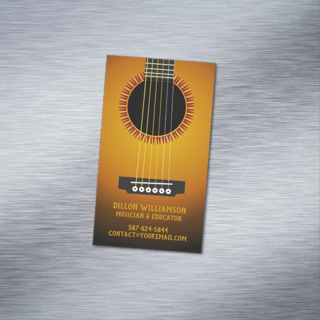 Carte De Visite Magnétique Guitare musicale (In Situ)