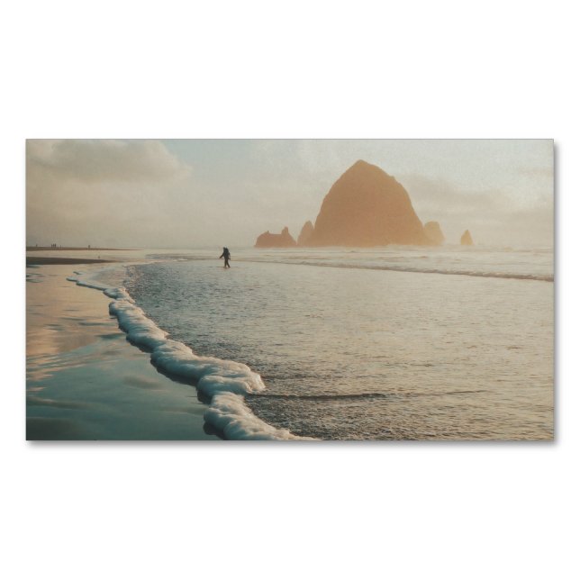 Carte De Visite Magnétique Heure d'or à Cannon Beach (devant)