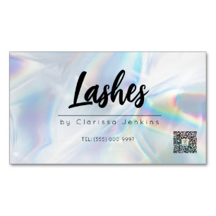 Carte De Visite Magnétique Holographie Lashes Eyelash Extensions maquillage