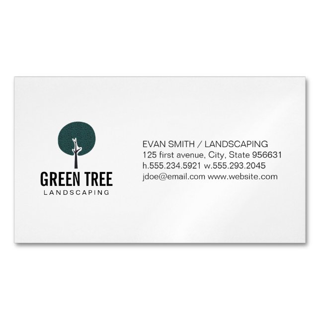 Carte De Visite Magnétique Icône Arbre / Paysage (devant)