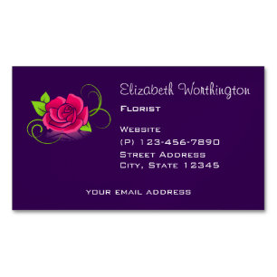 Carte De Visite Magnétique Illustration rose
