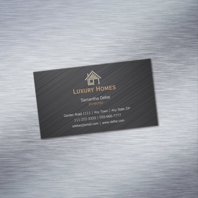 Carte De Visite Magnétique Immobiliers professionnels de luxe de la maison | (In Situ)