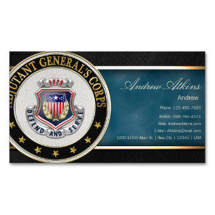 Carte De Visite Magnétique Insigne régimentaire du Corps AG [3D]