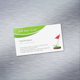 Carte De Visite Magnétique Instructeur de golf Meilleurs sports