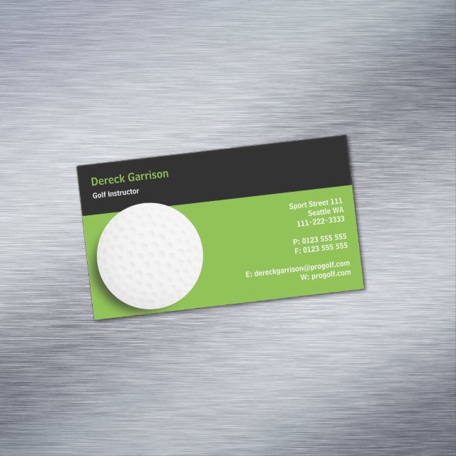 Carte De Visite Magnétique Instructeur de golf | Parfait (In Situ)