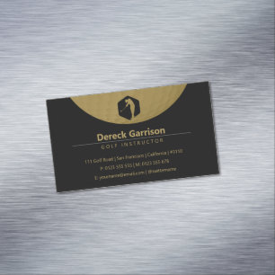Carte De Visite Magnétique Instructeur de golf   Professional Golf Lessons Go