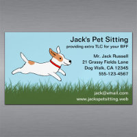 Jack Russell Cartoon Chien Courir sur l'herbe