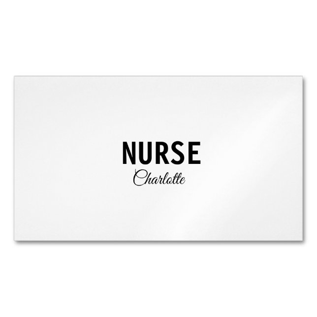 Carte De Visite Magnétique Je suis infirmière médecin expert ajouter votre no (devant)