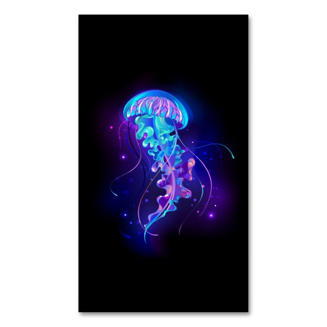 Carte De Visite Magnétique Jellyfish éclatante couleur (devant Vertical)