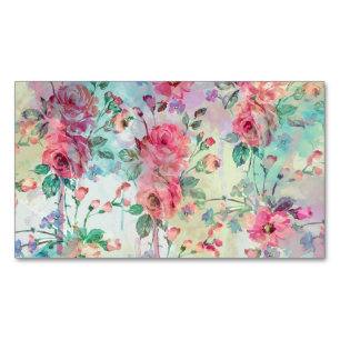 Carte De Visite Magnétique Jolie peinture rose florale