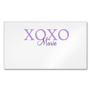 Carte De Visite Magnétique Jour de la Saint Valentin Xoxo ajouter nom pastel