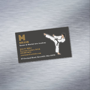 Carte De Visite Magnétique Karate des arts martiaux