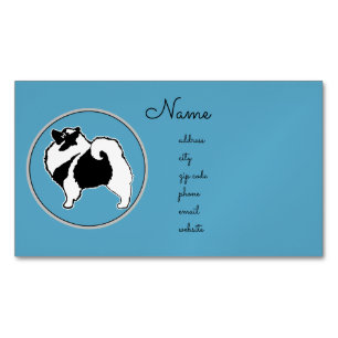 Carte De Visite Magnétique Keeshond Graphics - Cute Original Chig Art