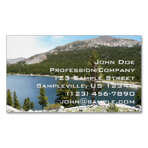 Carte De Visite Magnétique Lac Tenaya dans le Parc national de Yosemite