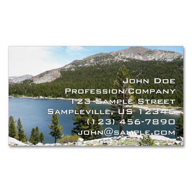 Carte De Visite Magnétique Lac Tenaya dans le Parc national de Yosemite (devant)