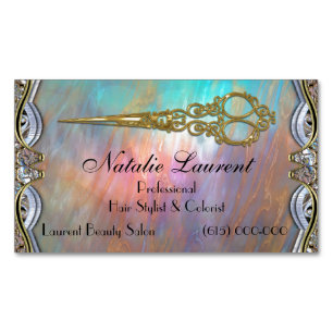 Carte De Visite Magnétique Lame chic de ciseaux professionnels élégants