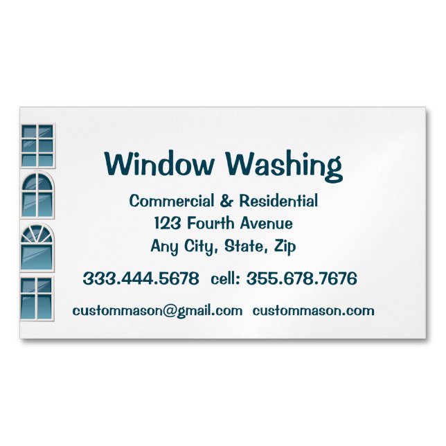 Carte De Visite Magnétique Lave-linge Windows personnalisé (devant)