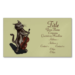 Carte De Visite Magnétique Le chat et le violon