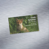 Le chou renard dans une forêt verte