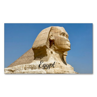 Carte De Visite Magnétique Le Grand Sphinx de Gizeh contre un ciel bleu clair