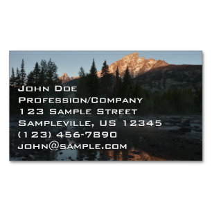 Carte De Visite Magnétique Lever de soleil de Grand Teton à Cottonwood Creek