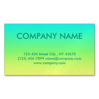 Carte De Visite Magnétique Limme moderne minimaliste turquoise jaune ombre
