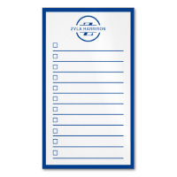 Liste de tâches à faire en bleu marine avec monogr