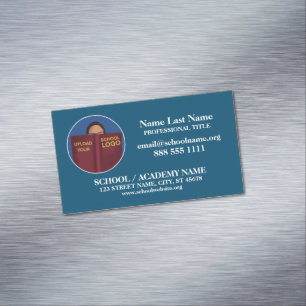 Carte De Visite Magnétique Logo de l'école personnalisée   Informations profe
