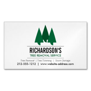 Carte De Visite Magnétique Logo du service de l'arborescence en gras