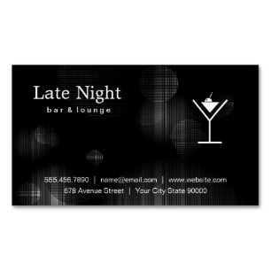Carte De Visite Magnétique Logo Martini Night Glow
