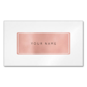 Carte De Visite Magnétique Logo rectangulaire métallique de poudre d'or de