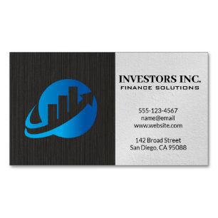 Carte De Visite Magnétique Logo stock Market Graph   Financière