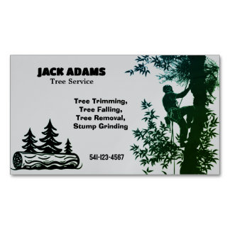 Carte De Visite Magnétique Lumberjack Tree Service Magnetic Business Card