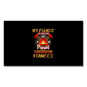 Carte De Visite Magnétique Ma Fiance A Votre Fiancée Fier Fière De Pompier
