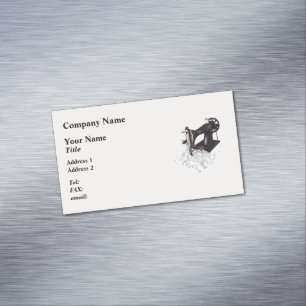 Carte De Visite Magnétique Machine à coudre vintage Circa 1900