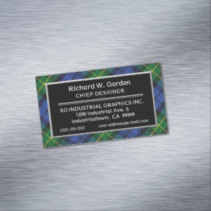 Carte De Visite Magnétique Maison écossaise d'accent de Gordon Clan Tartan