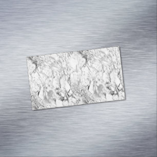 Carte De Visite Magnétique Marbre blanc