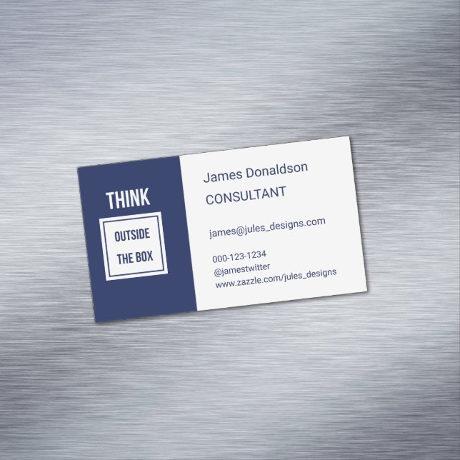 Carte De Visite Magnétique Marine de consultants professionnels modernes (In Situ)