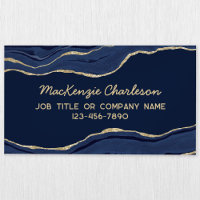 Marine Marbre bleu Agate Parties scintillant or