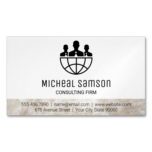 Carte De Visite Magnétique Marketing | Ventes | Conseil (devant)
