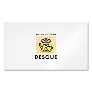 Carte De Visite Magnétique Me demander à propos de mon chien secouru