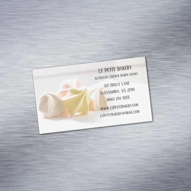 Carte De Visite Magnétique Merengue Pâtisserie Chef boulangerie boulangerie b (In Situ)