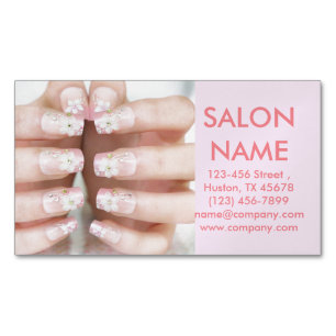 Carte De Visite Magnétique mignonette faux ongles mode beauté SPA ongle salon