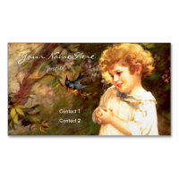 Mignonne victorienne avec oiseaux